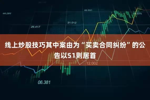 线上炒股技巧其中案由为“买卖合同纠纷”的公告以51则居首